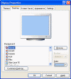 Display Properties showing Desktop page.